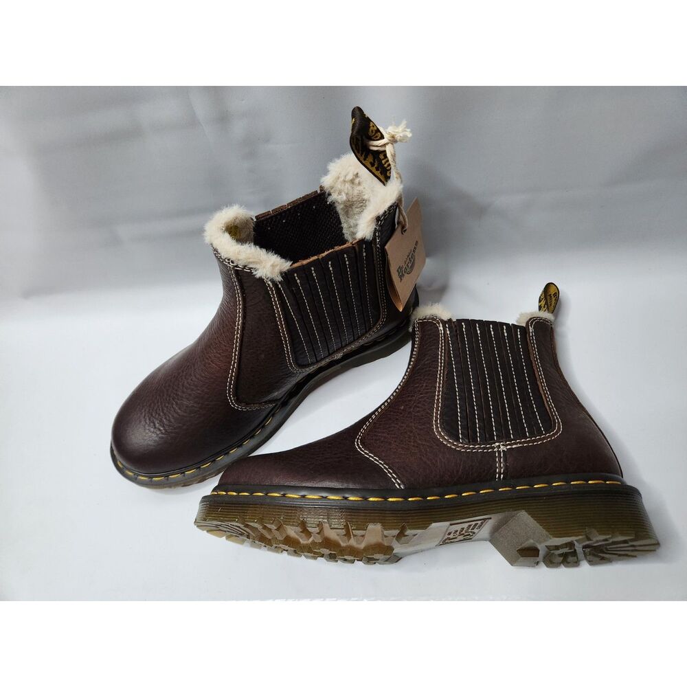 Dr. Martens 2976 Leonore II WarmWair Chelsea Boots Women’s 8 Dark Brown - Picture 8 of 11